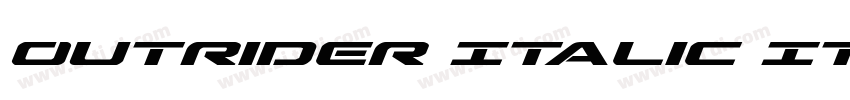 Outrider Italic Ital字体转换